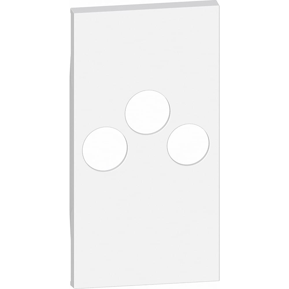 Bticino - Enjoliveur Living Now pour prise TV-R-SAT 2 modules - blanc