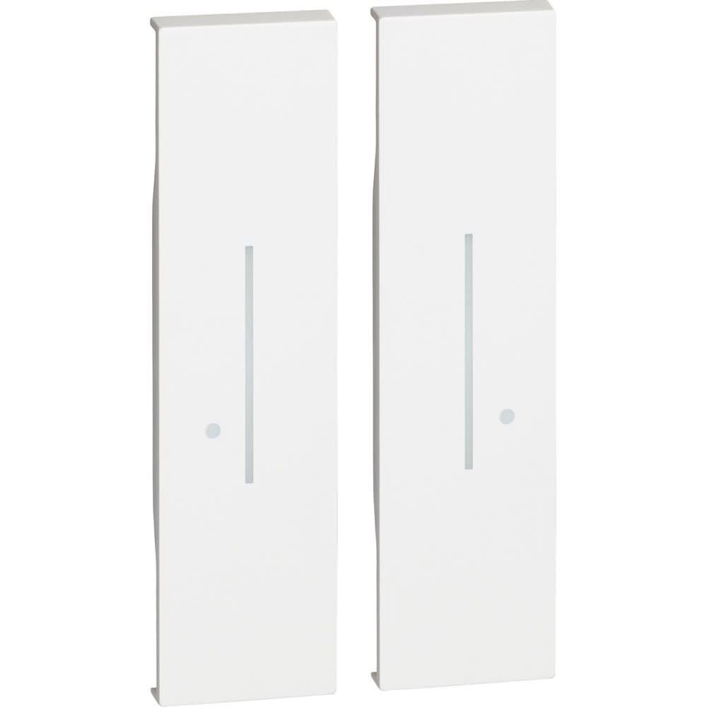 Bticino - Enjoliveur Living Now with Netatmo pour commande sans fil double 2 modules-blanc