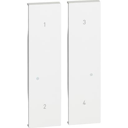 Bticino - Enjoliveur Living Now with Netatmo pour commande 4 scénarios 2 modules - blanc