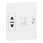Bticino - Prise rasoir Living Now 3 modules - blanc
