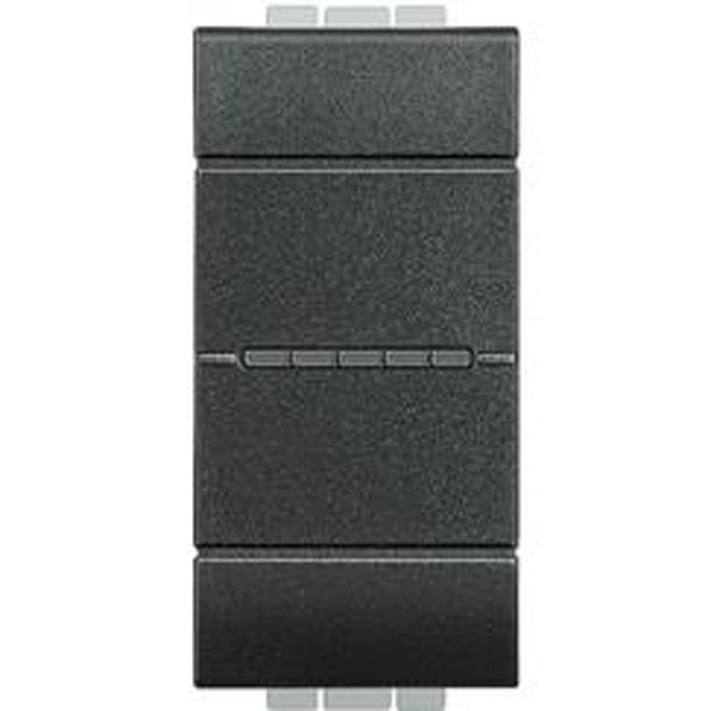 Bticino - Interrupteur ou va et vient Livinglight 16AX 250V~ - Anthracite - 1 module
