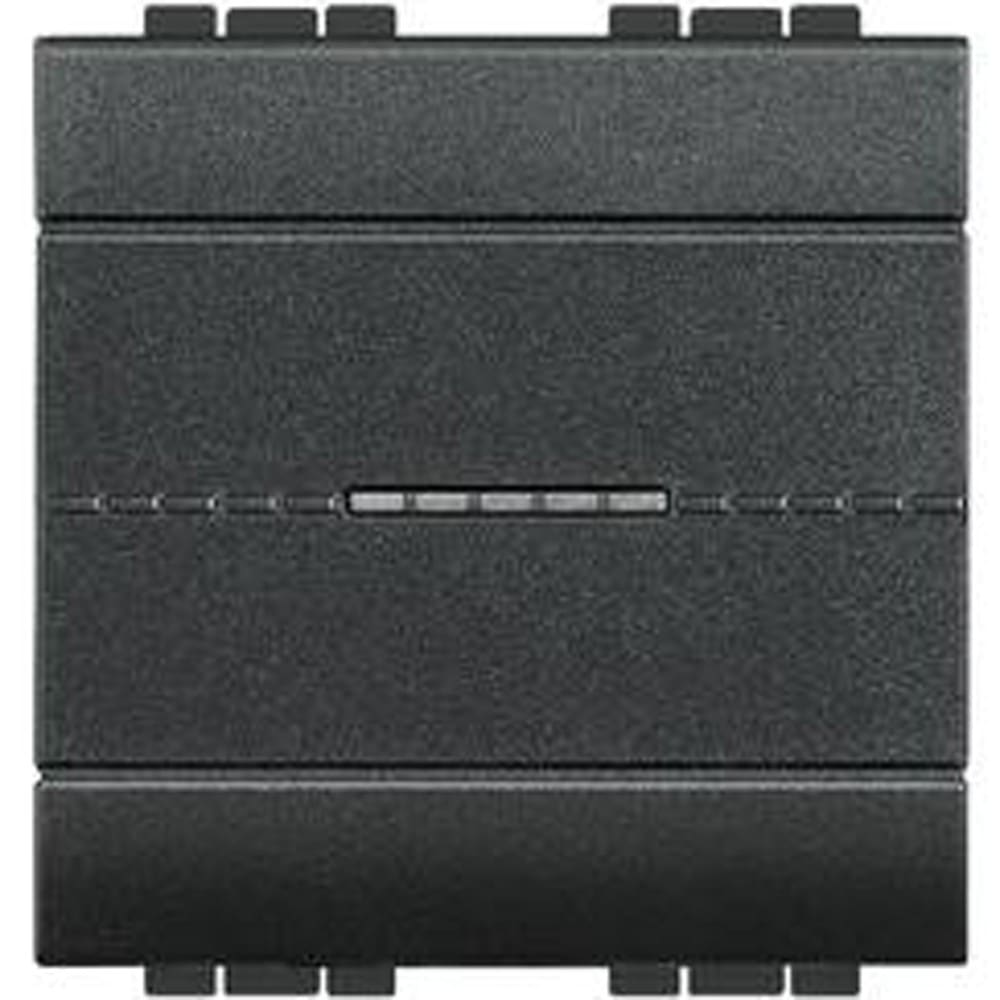 Bticino - Interrupteur ou va et vient Livinglight 16AX 250V~ - Anthracite - 2 modules