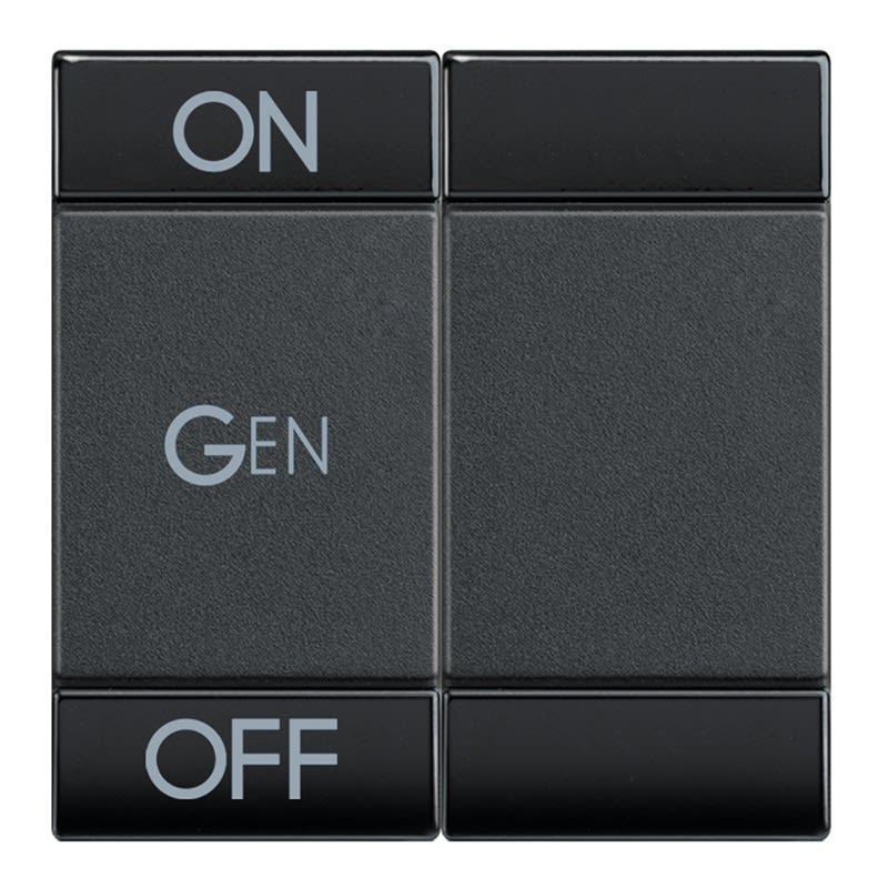 Bticino - Manette Livinglight symbole ON , OFF et GEN 2 modules - anthracite