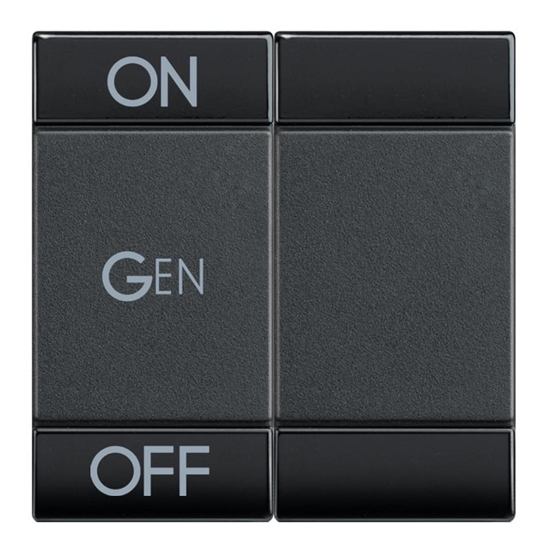 Bticino - Manette Livinglight symbole ON , OFF et GEN 2 modules - anthracite
