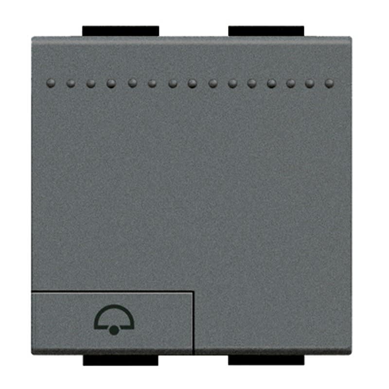 Bticino - Manette Livinglight symbole sonnette 2 modules - anthracite