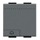 Bticino - Manette Livinglight symbole sonnette 2 modules - anthracite