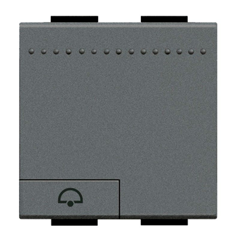 Bticino - Manette Livinglight symbole sonnette 2 modules - anthracite