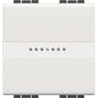 Bticino - Poussoir Livinglight contact NO 10A 250V~ à bornes automatiques -Blanc 2 modules