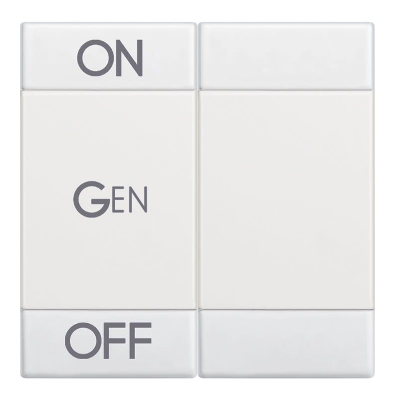 Bticino - Manette Livinglight symbole ON , OFF et GEN 2 modules - blanc