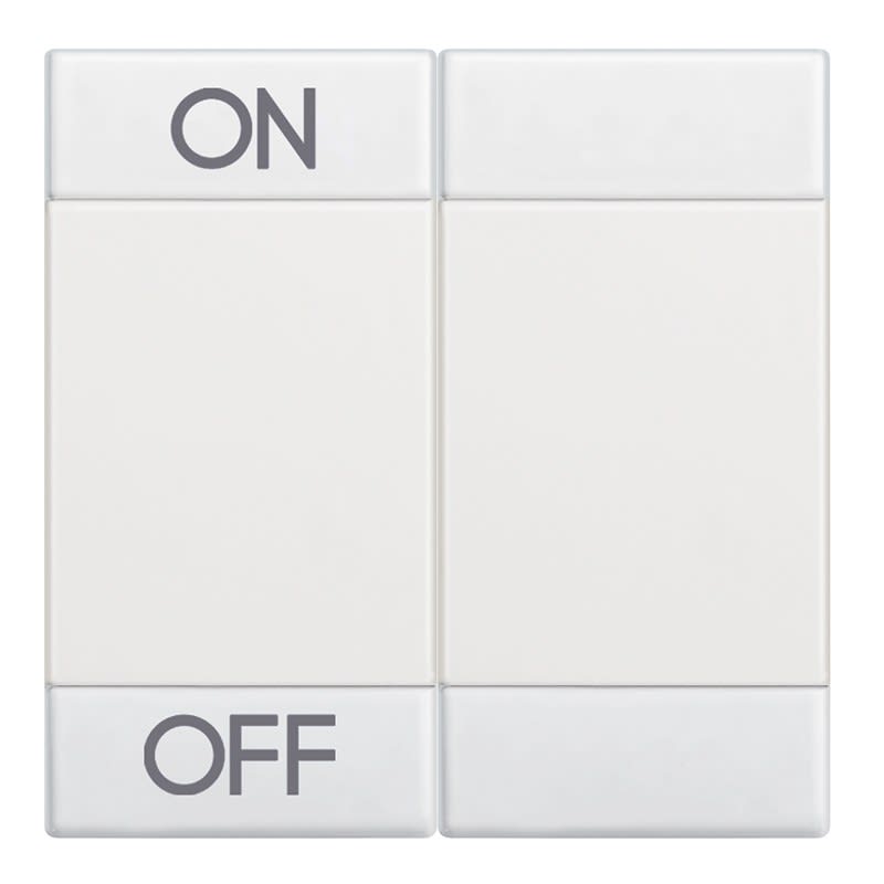 Bticino - Manette Livinglight symbole ON et OFF 2 modules - blanc