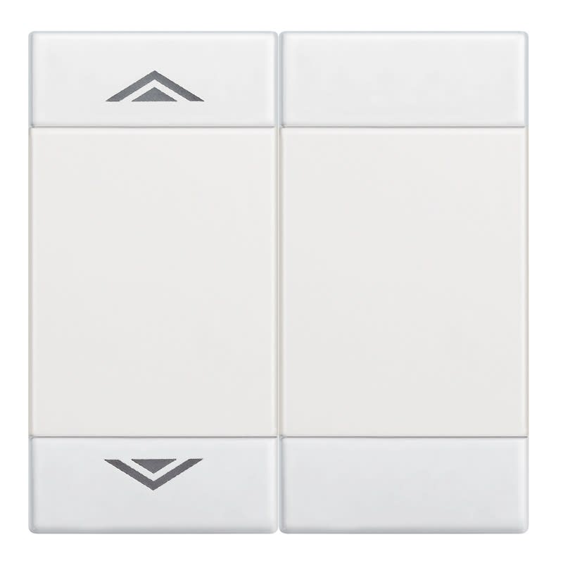 Bticino - Manette Livinglight symbole montée et descente 2 modules - blanc