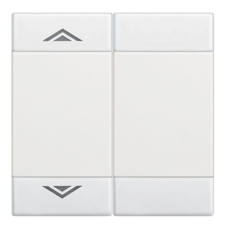 Bticino - Manette Livinglight symbole montée et descente 2 modules - blanc