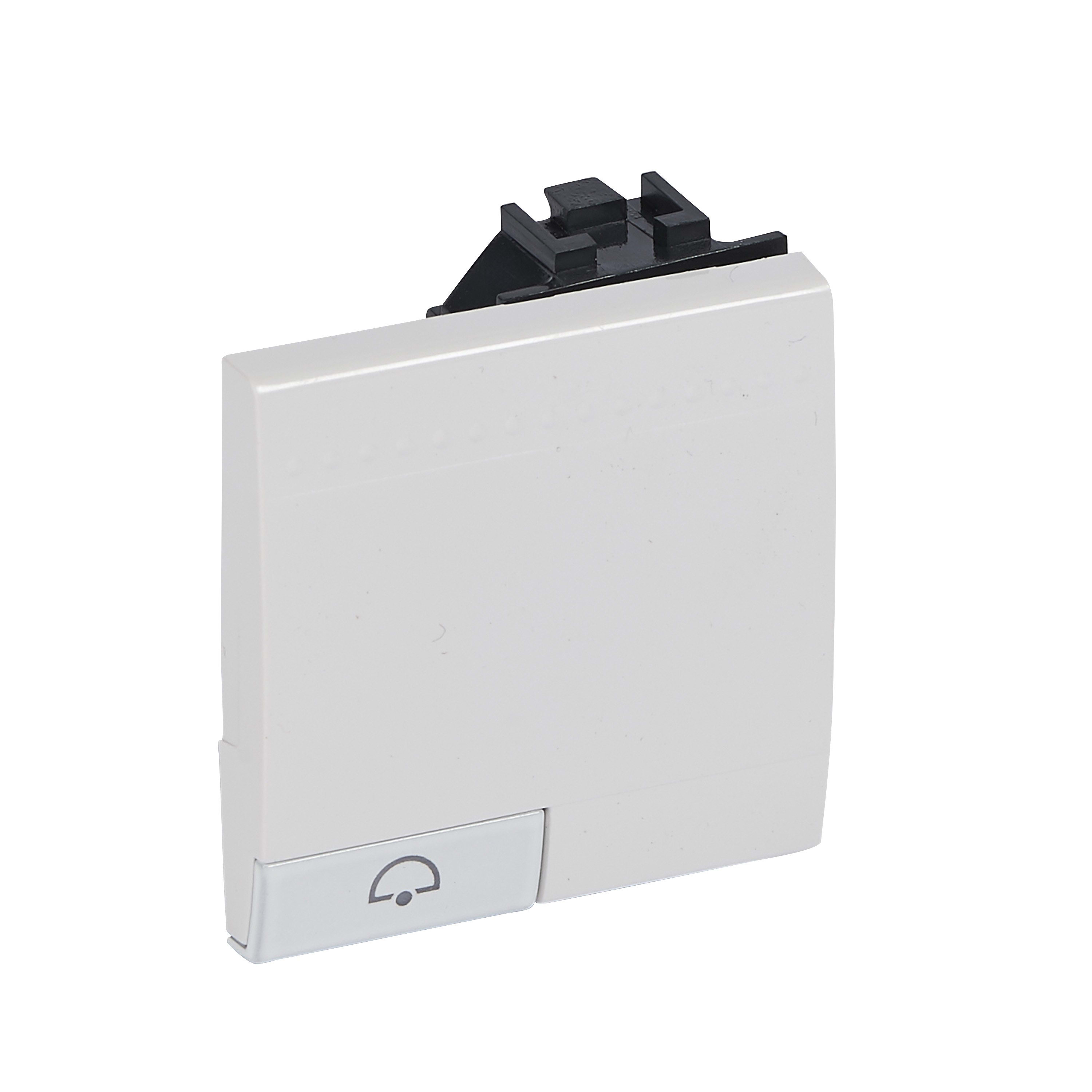 Bticino - Manette Livinglight symbole sonnette 2 modules - blanc