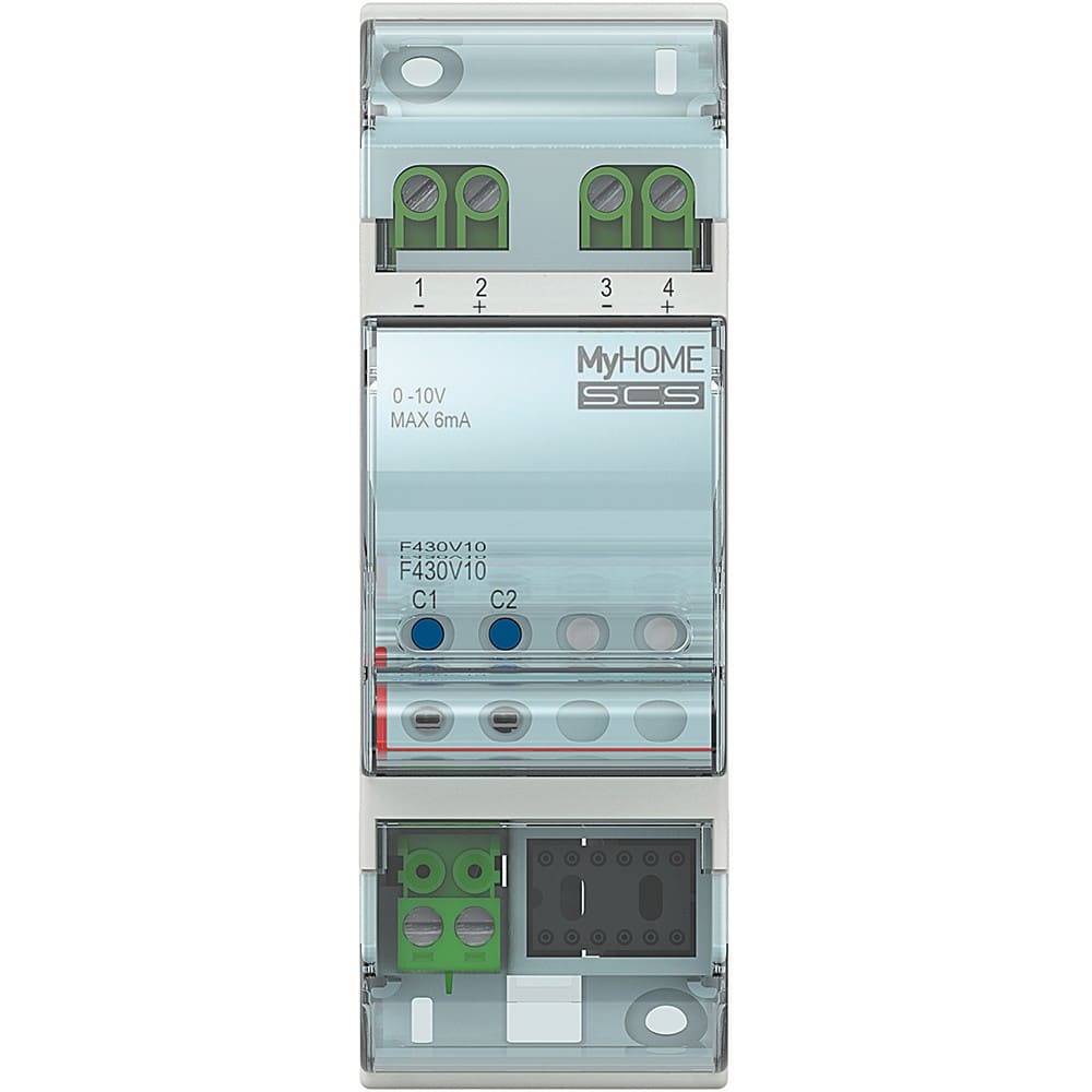 Bticino - Actionneur 2 sorties 0V à 10 V gestion de température BUS - 2 modules