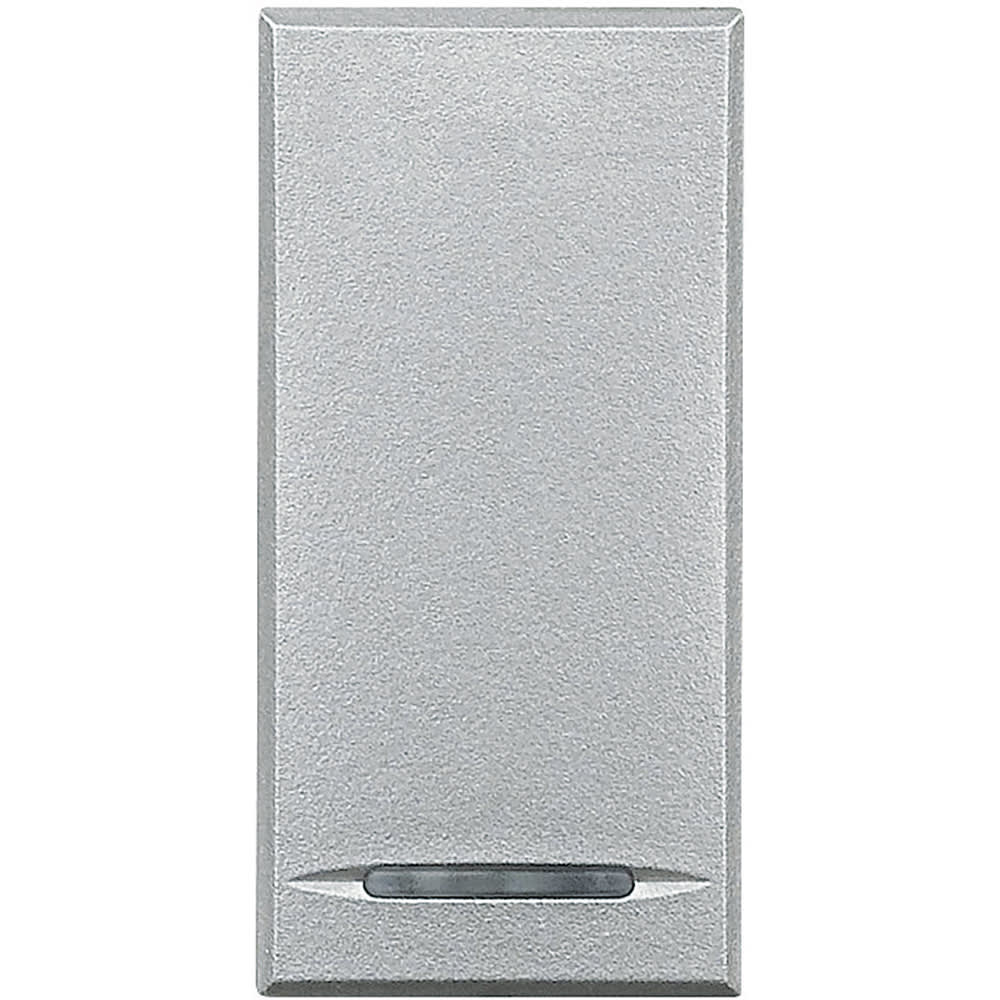 Bticino - Va-et-vient a bascule Axolute 16AX 250V bornes automatiques - Alu - 1 module