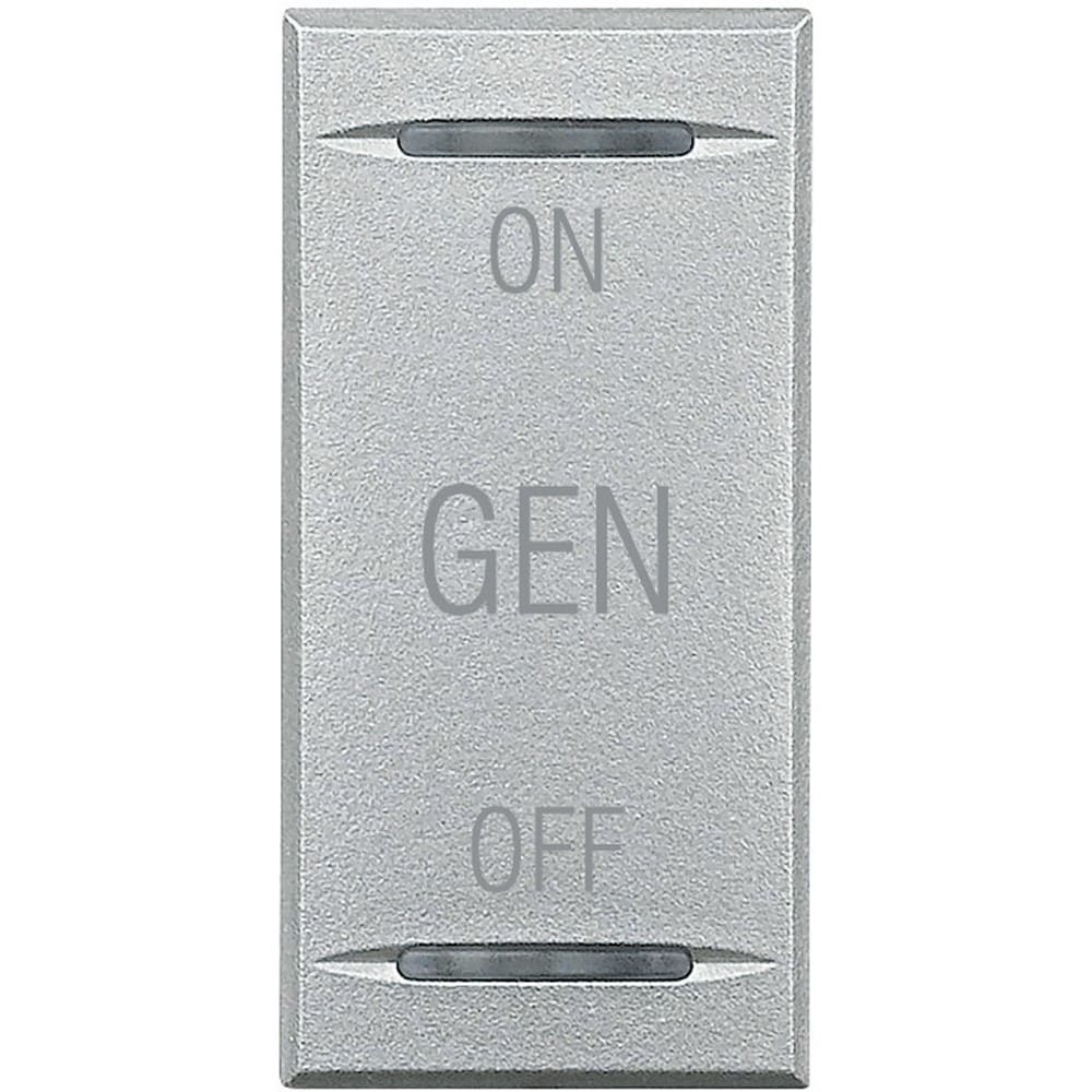 Bticino - Manette Axolute symbole ON , OFF et GEN 1 module - Alu