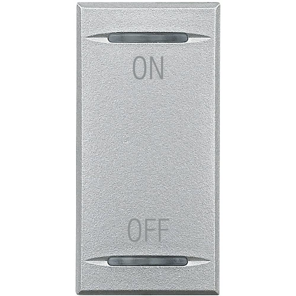 Bticino - Manette Axolute symbole ON et OFF 1 module - Alu