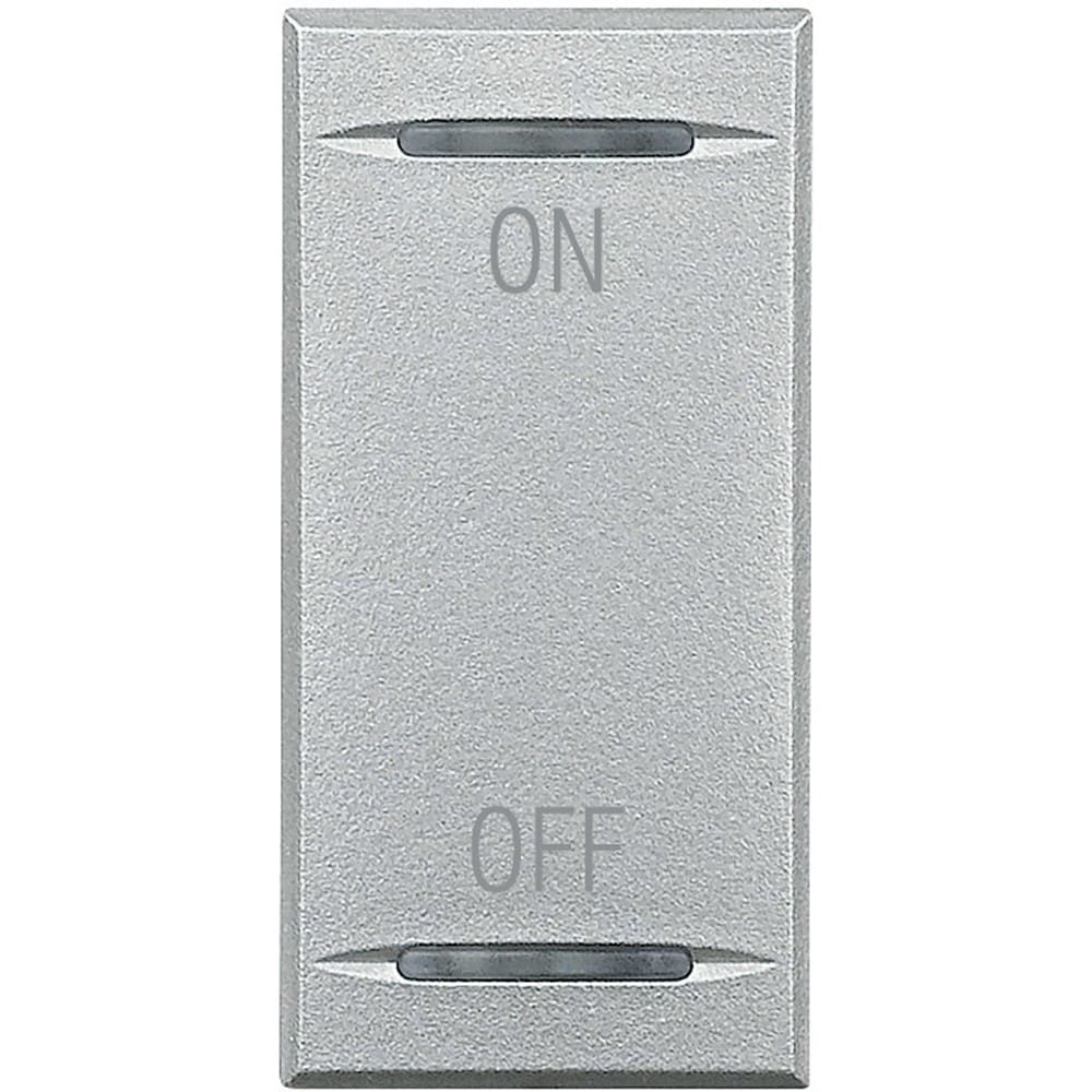 Bticino - Manette Axolute symbole ON et OFF 1 module - Alu