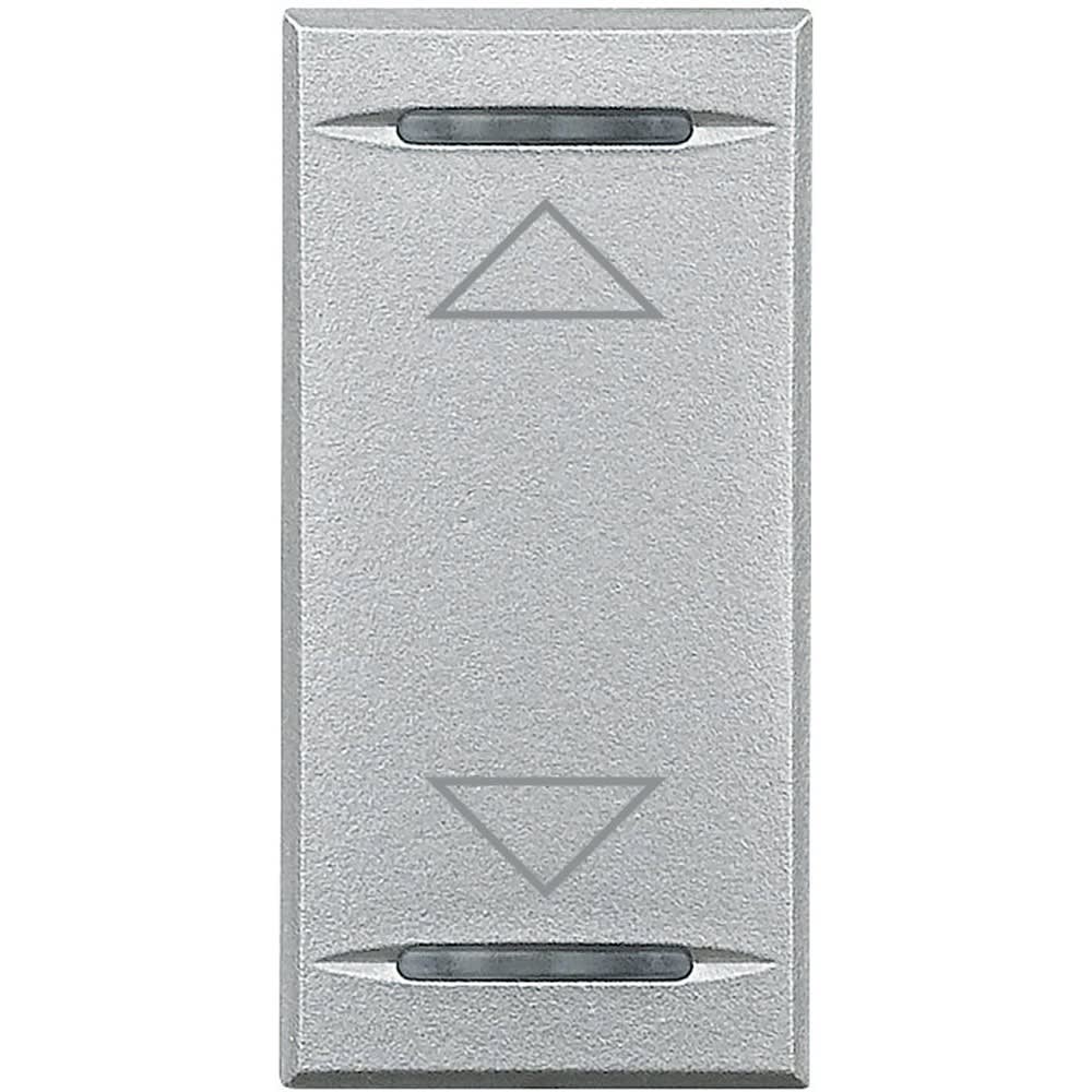 Bticino - Manette Axolute symbole montée et descente 1 module - Alu