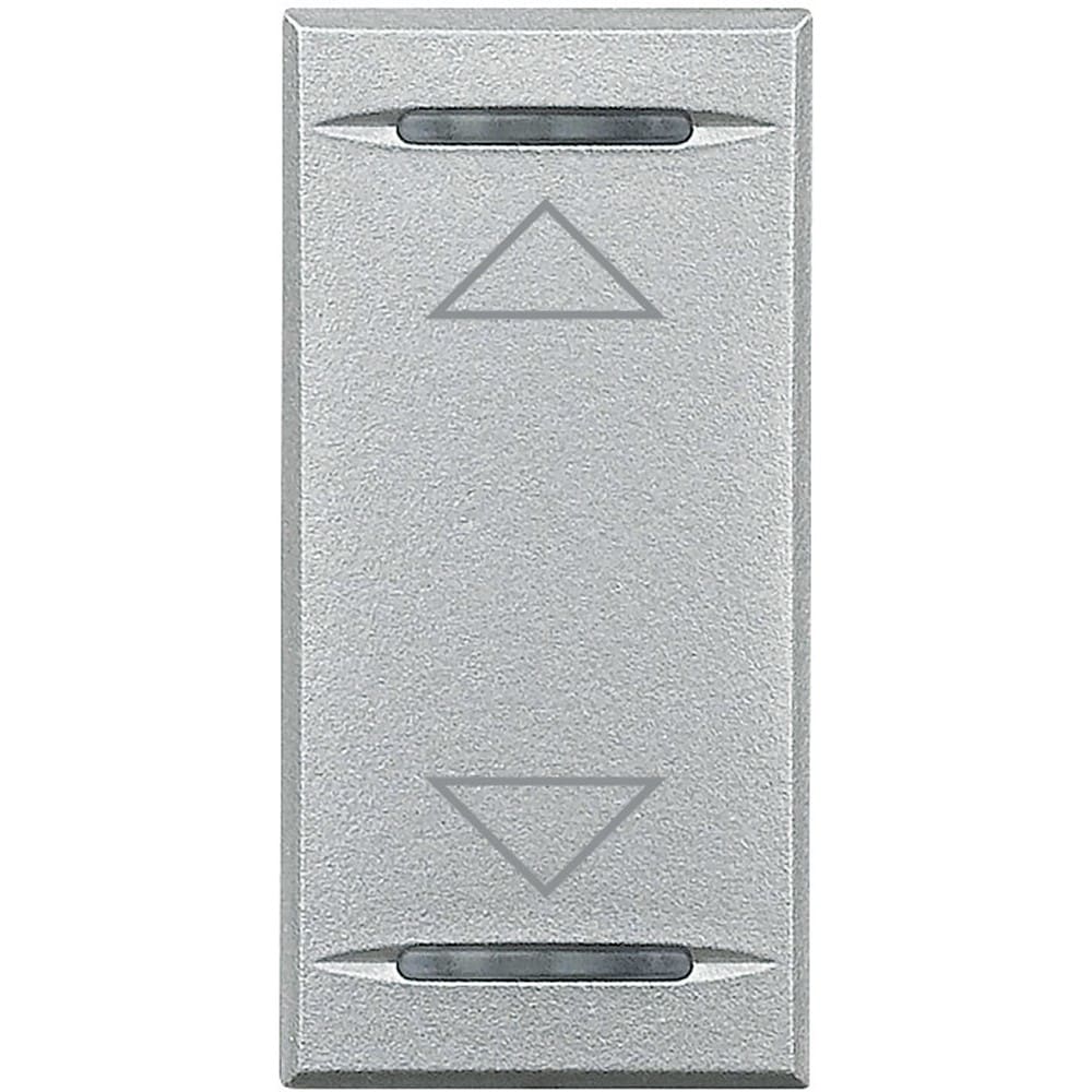 Bticino - Manette Axolute symbole montée et descente 1 module - Alu