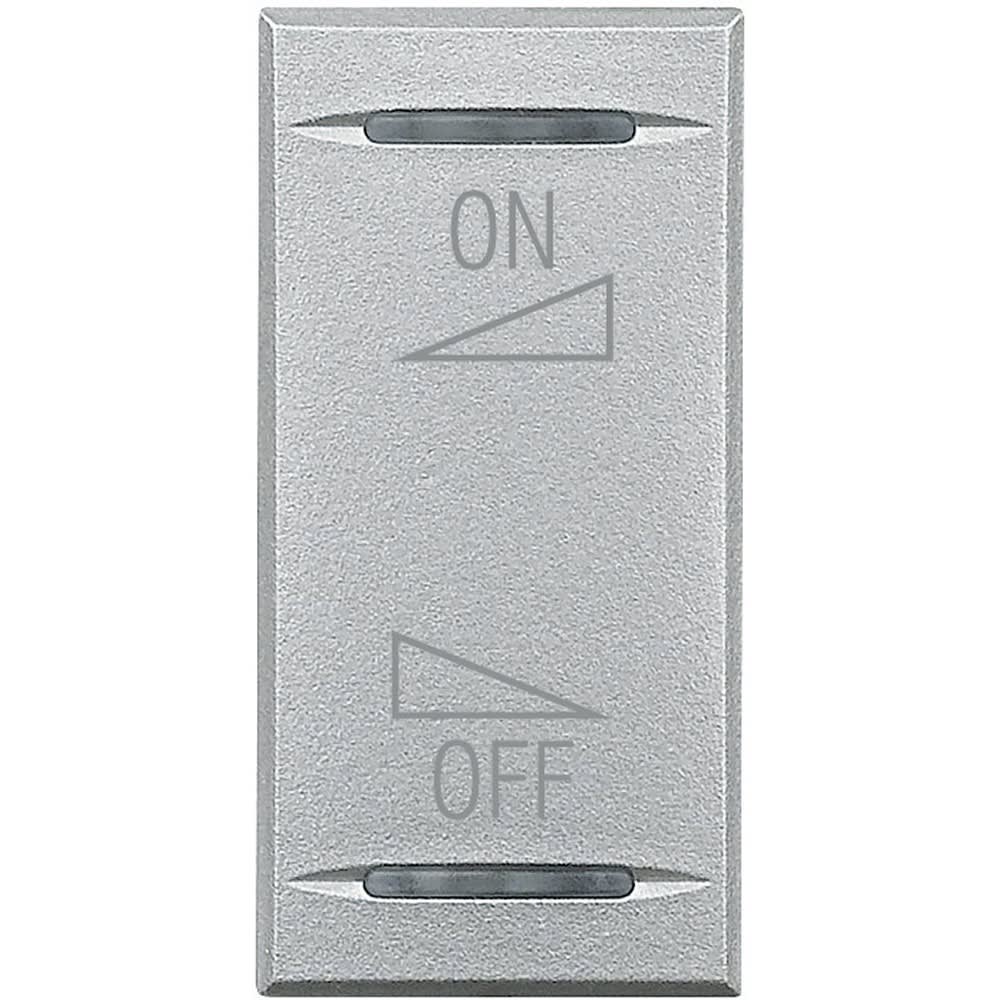 Bticino - Manette Axolute BUS pour diffusion sonore variation ON/OFF - Alu