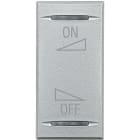 Bticino - Manette Axolute BUS pour diffusion sonore variation ON/OFF - Alu