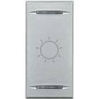 Bticino - Manette Axolute symbole lumière type bascule 1 module - Alu