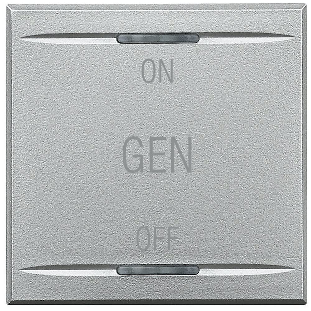 Bticino - Manette Axolute symbole ON , OFF et GEN 2 modules - Alu