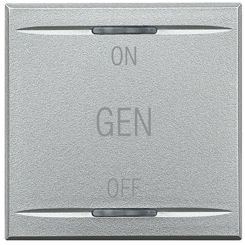 Bticino - Manette Axolute symbole ON , OFF et GEN 2 modules - Alu