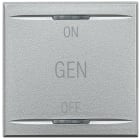 Bticino - Manette Axolute symbole ON , OFF et GEN 2 modules - Alu