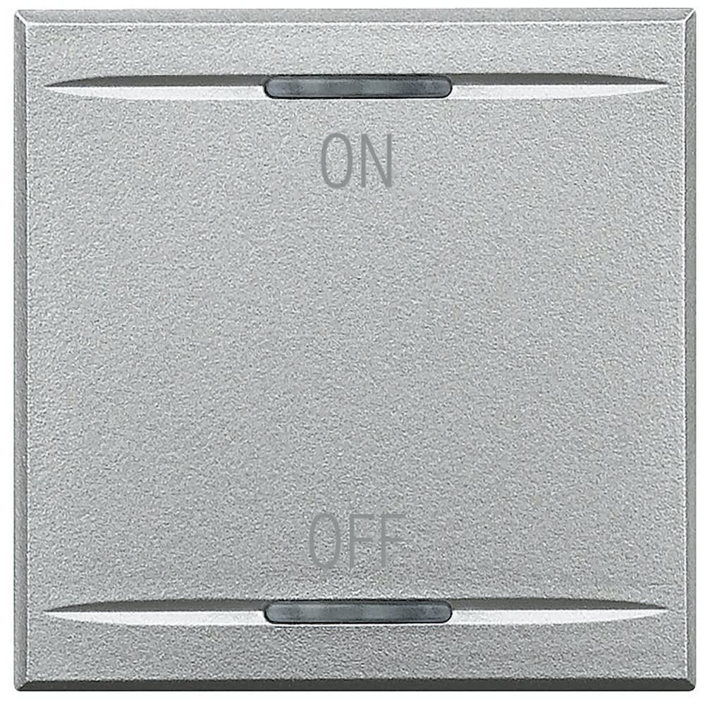 Bticino - Manette Axolute symbole ON et OFF 2 modules - Alu