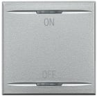Bticino - Manette Axolute symbole ON et OFF 2 modules - Alu