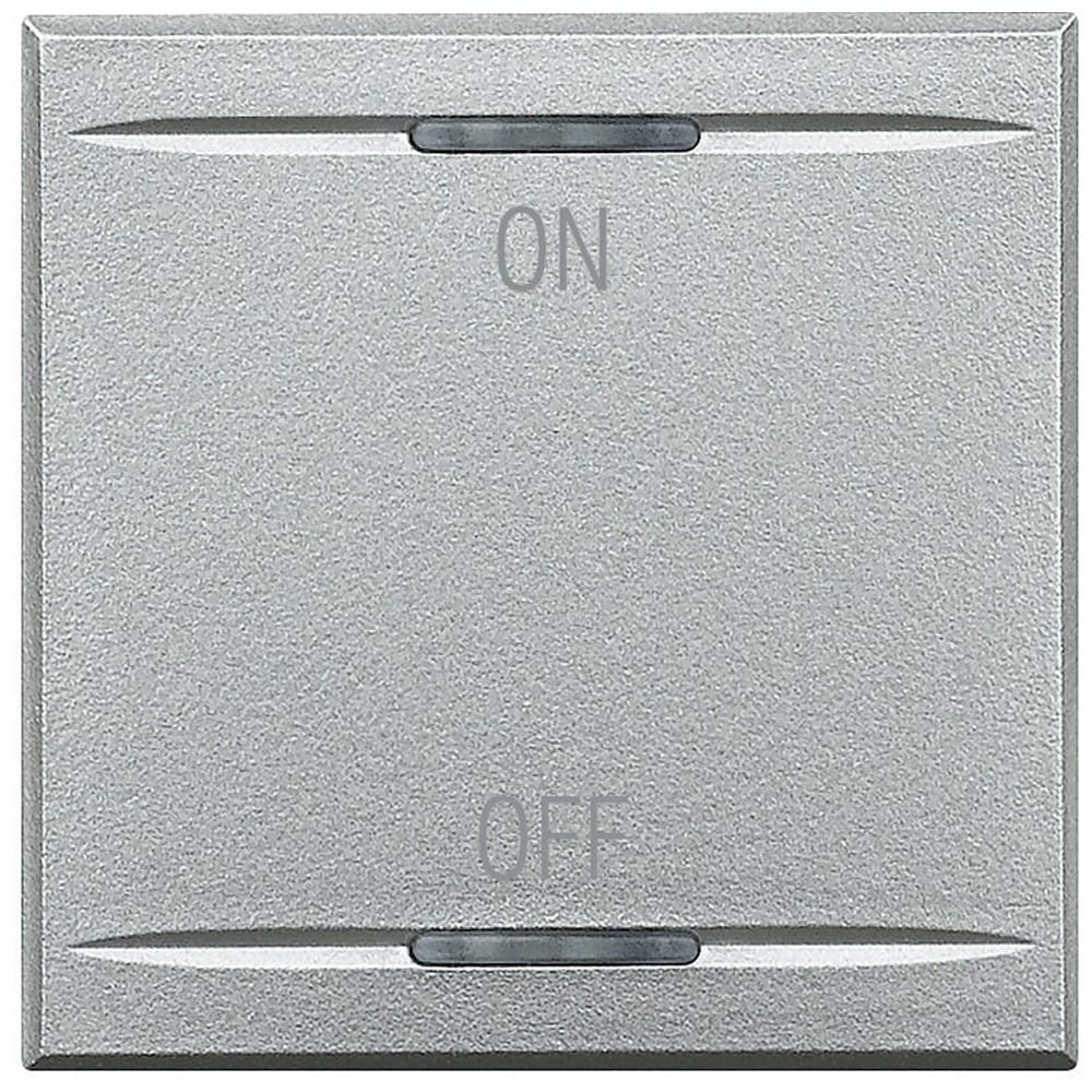 Bticino - Manette Axolute symbole ON et OFF 2 modules - Alu