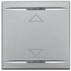 Bticino - Manette Axolute symbole montée et descente 2 modules - Alu