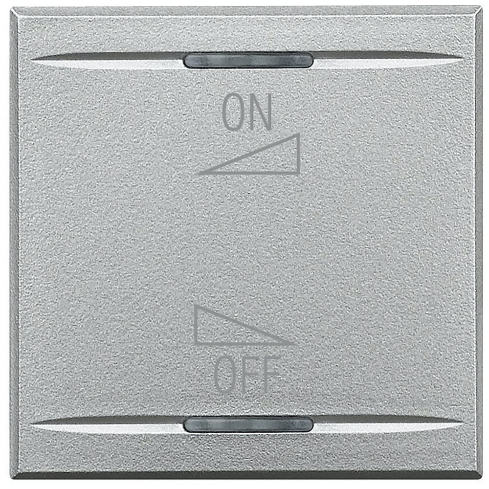 Bticino - Manette Axolute BUS marquage variation ON/OFF 2 modules - Alu