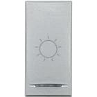 Bticino - Manette Axolute symbole lumière type poussoir 1 module - Alu