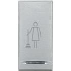 Bticino - Manette Axolute avec symbole Faire la Chambre 1 module - Alu