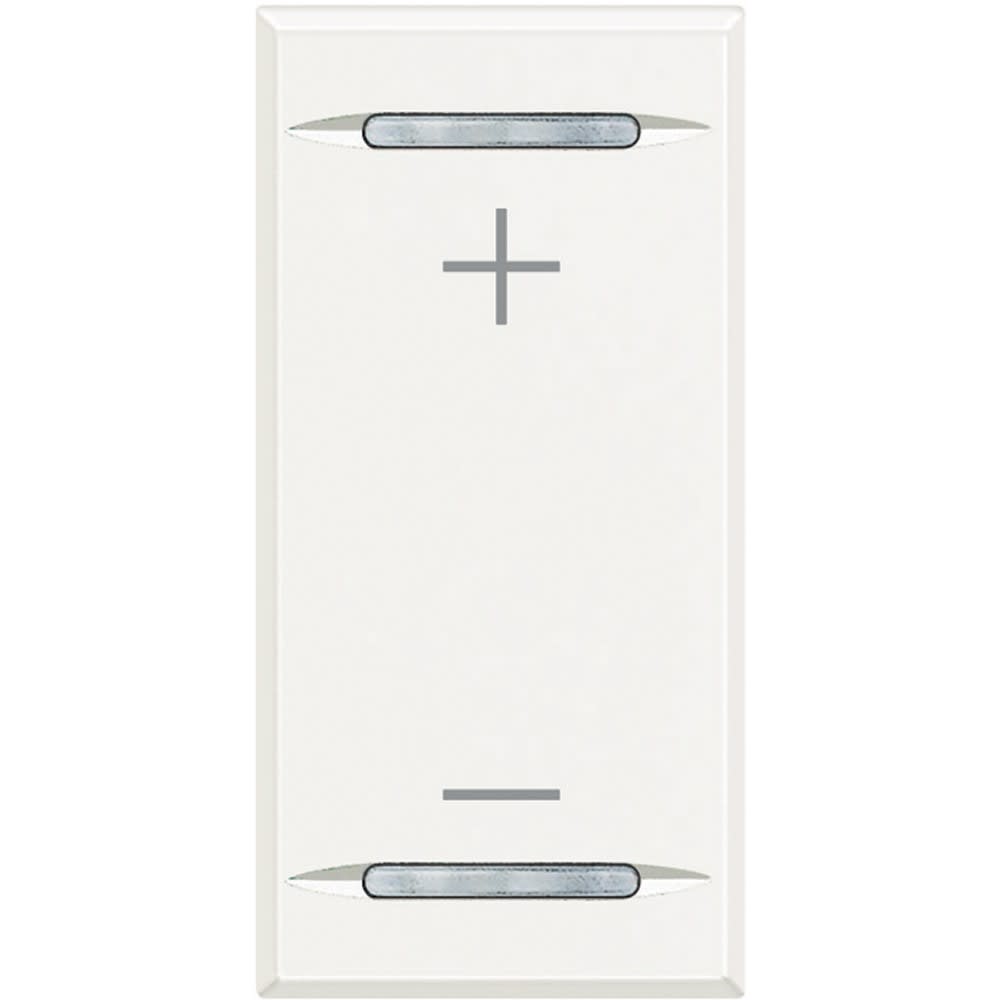 Bticino - Manette Axolute symbole + et - type bascule 1 module - White