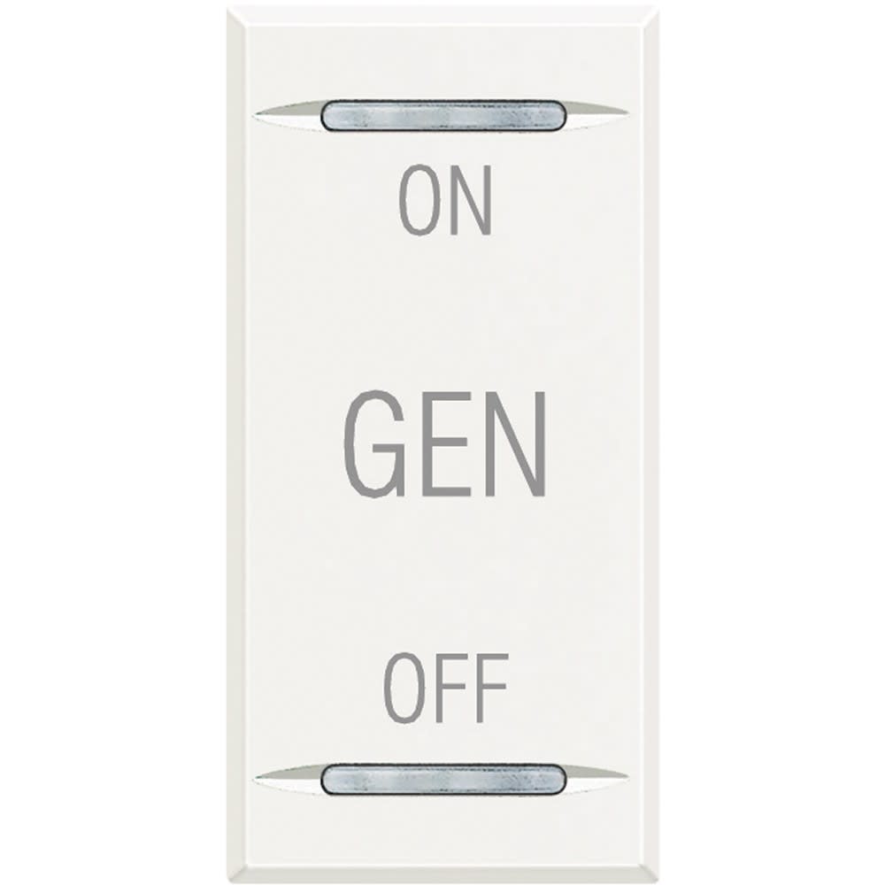 Bticino - Manette Axolute symbole ON , OFF et GEN 1 module - White