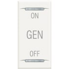 Bticino - Manette Axolute symbole ON , OFF et GEN 1 module - White