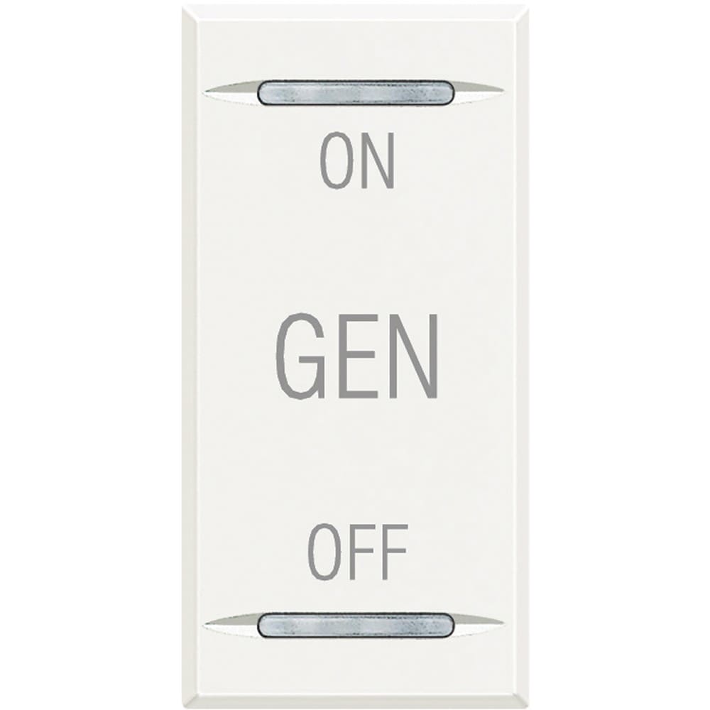 Bticino - Manette Axolute symbole ON , OFF et GEN 1 module - White