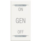 Bticino - Manette Axolute symbole ON , OFF et GEN 1 module - White