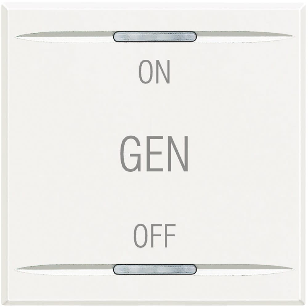 Bticino - Manette Axolute symbole ON , OFF et GEN 2 modules - White