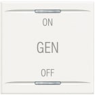 Bticino - Manette Axolute symbole ON , OFF et GEN 2 modules - White