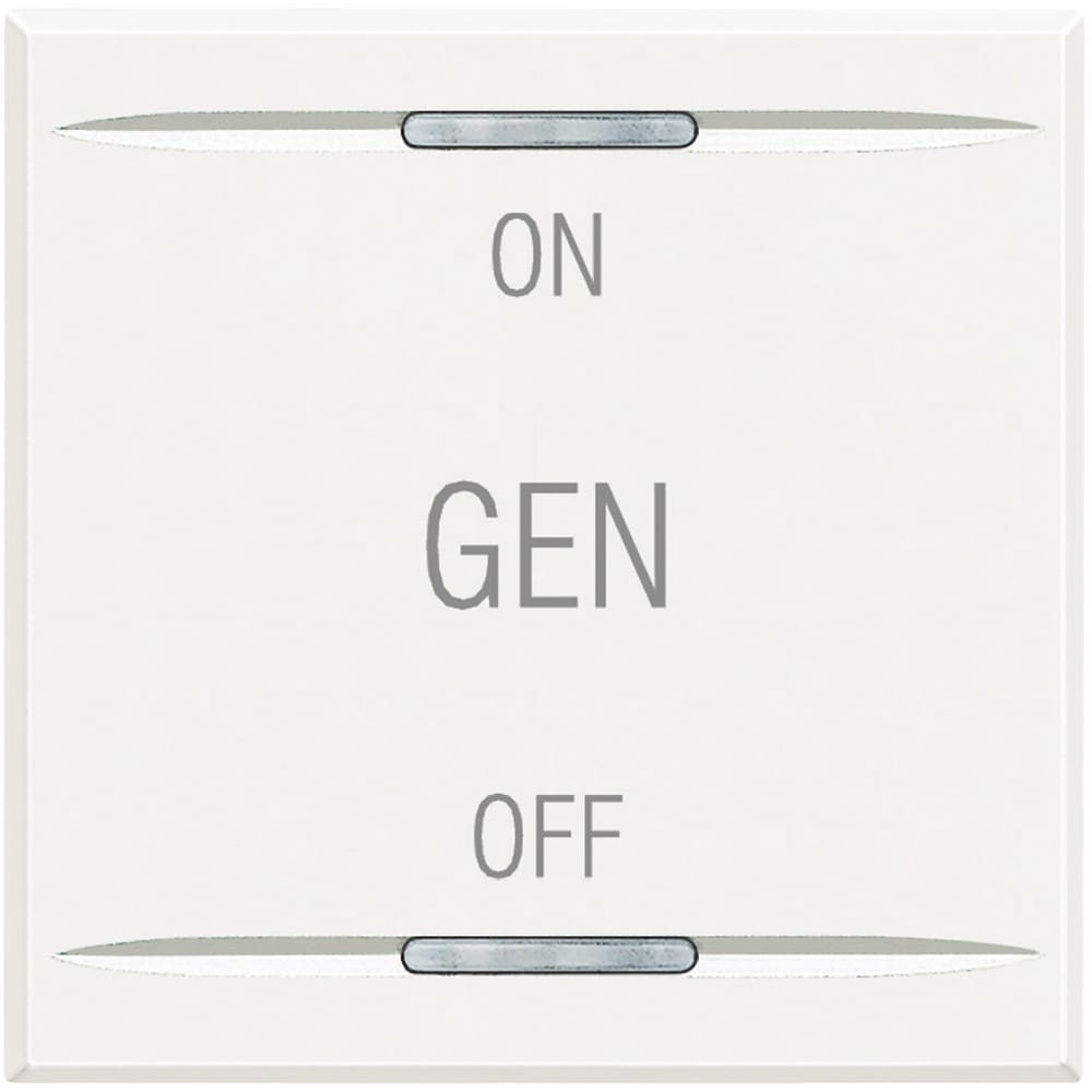 Bticino - Manette Axolute symbole ON , OFF et GEN 2 modules - White