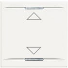 Bticino - Manette Axolute symbole montée et descente 2 modules - White
