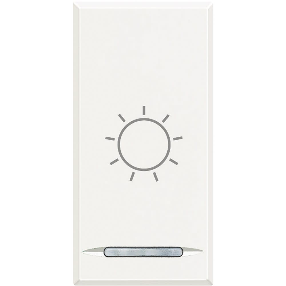 Bticino - Manette Axolute symbole lumière type poussoir 1 module - White