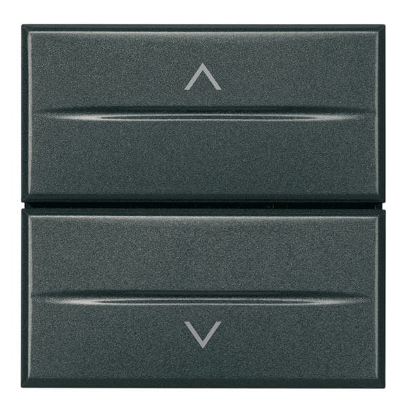 Bticino - Double-poussoir interbloque pour volets roulants Axolute - Anthracite 2 modules