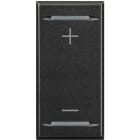 Bticino - Manette Axolute symbole + et - type bascule 1 module - Anthracite