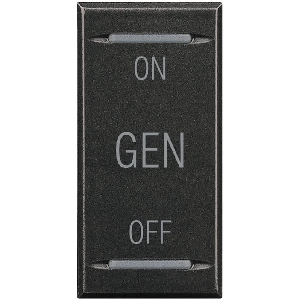 Bticino - Manette Axolute symbole ON , OFF et GEN 1 module - Anthracite